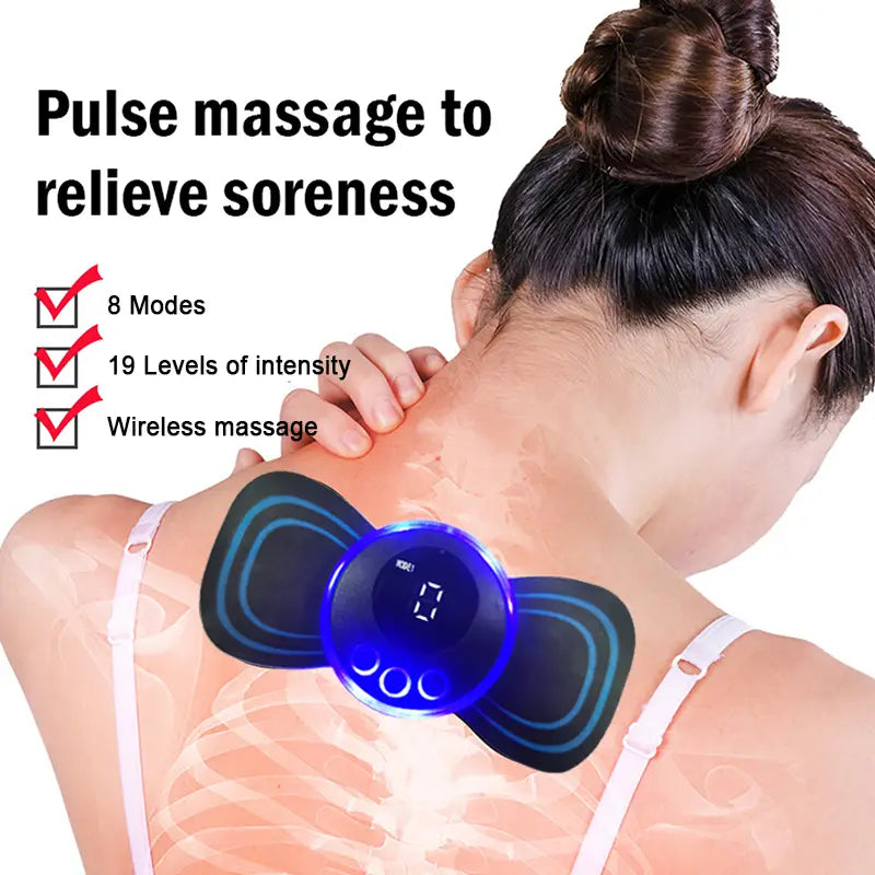 Mini Portable Electric Neck and Back Massager Tool
