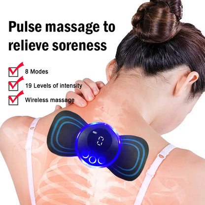 Mini Portable Electric Neck and Back Massager Tool