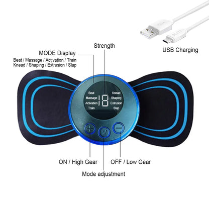 Mini Portable Electric Neck and Back Massager Tool
